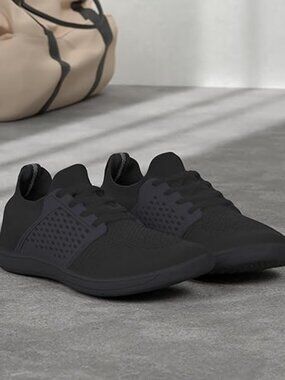 WHITIN Men's Black W85 Wide Minimalist Barefoot Sneakers Zero Drop US-9, EU-42